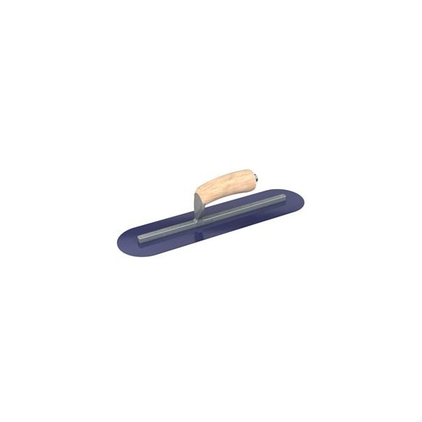 Steel City Trowels By Bon Bon 66-152 Finish Trowel, Round, Blue Steel, 16 X 4, Wood 66-152 - main